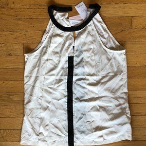 Brand New Women's Banana Republic Black and White Dressy Sleeveless Halter Top